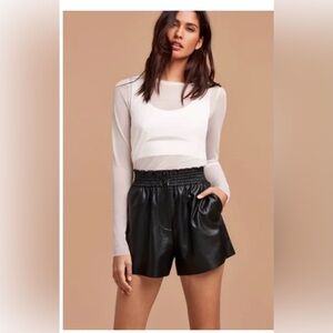 Wilfred Free Aritzia Lirus Faux Leather Shorts